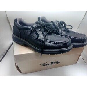 Black Leather Thom Mcan SAUL Casual Shoes Men's 10 New Old Stock In Box